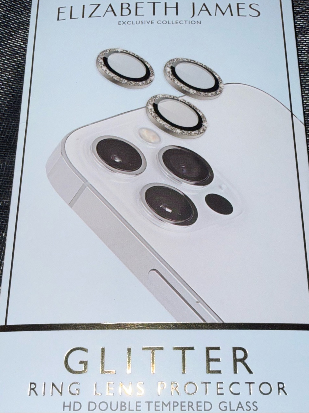 NWT Elizabeth James Glitter Camera Lens Protectors iPhone 15 Pro / Pro Max - Picture 3 of 3